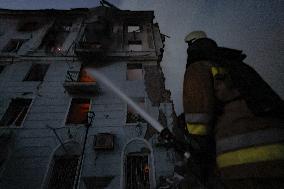 Russian Missile Strike Hits Apartments Building - Ukraine