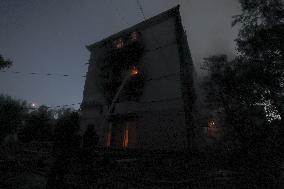 Russian Missile Strike Hits Apartments Building - Ukraine