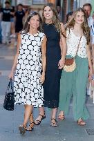 Queen Letizia and Her Daughters at The Cinema - Palma