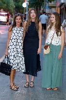 Queen Letizia and Her Daughters at The Cinema - Palma