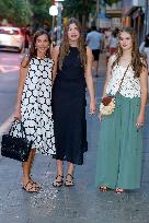 Queen Letizia and Her Daughters at The Cinema - Palma