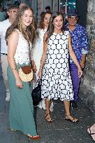 Queen Letizia and Her Daughters at The Cinema - Palma