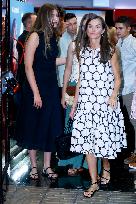 Queen Letizia and Her Daughters at The Cinema - Palma