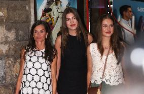 Queen Letizia and Her Daughters at The Cinema - Palma