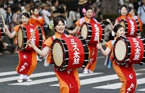 Traditional dance parade in northeastern Japan