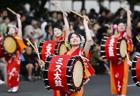Traditional dance parade in northeastern Japan