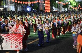 Traditional dance parade in northeastern Japan