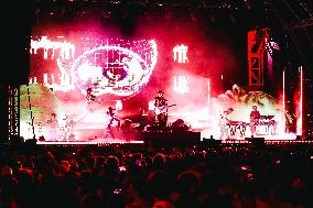 Empire of the Sun performs in concert during the Ask That God Tour at Carroponte, Milan.