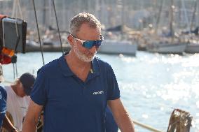 King Felipe VI Returns After Sailing Day - Spain