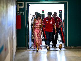 Charles Leclerc With Girlfriend And Leo The Dog At Hungarian Grand Prix