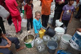 Fetching Water - Gaza City