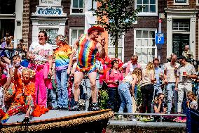 Canal Parade in Amsterdam - Netherlands