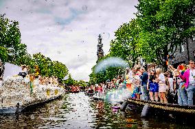 Canal Parade in Amsterdam - Netherlands