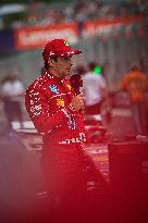 Charles Leclerc Celebrates Qualifying On Pole At The F1 Hungarian Grand Prix - Budapest