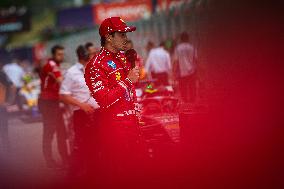 Charles Leclerc Celebrates Qualifying On Pole At The F1 Hungarian Grand Prix - Budapest