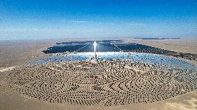 Gobi Desert Multi-energy Complementary Base PV Project Site in Jiuquan