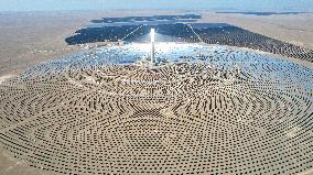 Gobi Desert Multi-energy Complementary Base PV Project Site in Jiuquan