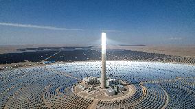 Gobi Desert Multi-energy Complementary Base PV Project Site in Jiuquan