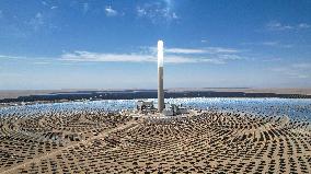 Gobi Desert Multi-energy Complementary Base PV Project Site in Jiuquan