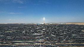 Gobi Desert Multi-energy Complementary Base PV Project Site in Jiuquan