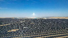 Gobi Desert Multi-energy Complementary Base PV Project Site in Jiuquan