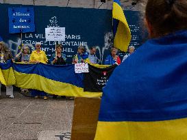 Ukrainians Rally For Anti-aircraft Defence Resources - Paris