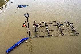 Monsoon Floods Force Evacuations in Prayagraj - India