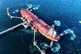 An Oil Tanker Carrying Imported Crude Oil