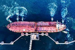 An Oil Tanker Carrying Imported Crude Oil