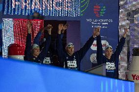 4x100m Medley Relay - Team France Wins Silver At 2025 World Aquatics Championships - Singapore