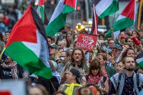 Amsterdam Protesters Rally for Gaza - Netherlands