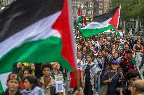 Amsterdam Protesters Rally for Gaza - Netherlands