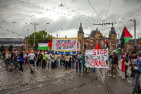 Amsterdam Protesters Rally for Gaza - Netherlands
