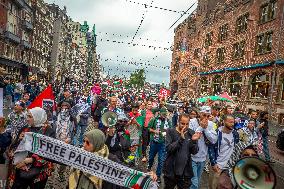 Amsterdam Protesters Rally for Gaza - Netherlands