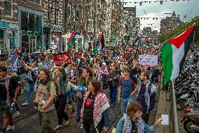 Amsterdam Protesters Rally for Gaza - Netherlands