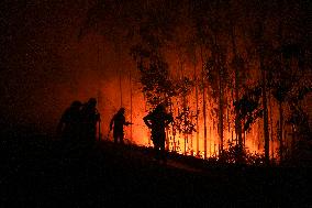 Fire in Ponteceso (A Coruna) forces residents of Balarés to evacuate and several roads to be cut off