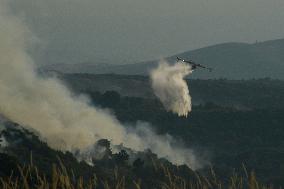 The forest fire in Vilardevós (Ourense) is still active.