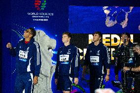 4x100m Medley Relay - Team France Wins Silver At 2025 World Aquatics Championships - Singapore