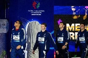 4x100m Medley Relay - Team France Wins Silver At 2025 World Aquatics Championships - Singapore
