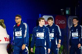 4x100m Medley Relay - Team France Wins Silver At 2025 World Aquatics Championships - Singapore