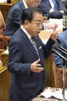 Japan opposition party head Noda in parliament