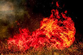 Wildfire Rages Through Los Padres Forest - USA