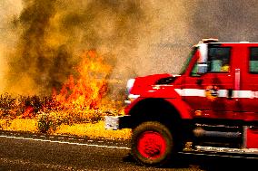 Wildfire Rages Through Los Padres Forest - USA