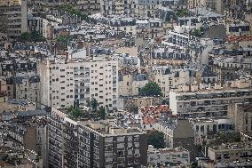 Illustration - City of Paris and Apartment Blocks - Paris