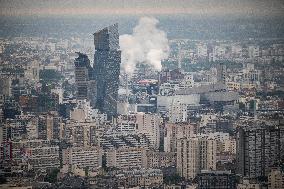 Illustration - City of Paris and Apartment Blocks - Paris