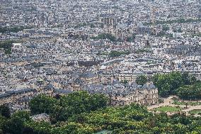 Illustration - City of Paris and Apartment Blocks - Paris