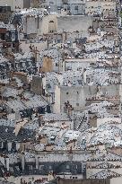 Illustration - City of Paris and Apartment Blocks - Paris