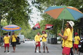 Indefinite Strike of Lifeguards Continues in Barcelona - Spain
