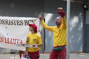 Indefinite Strike of Lifeguards Continues in Barcelona - Spain