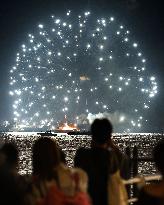 Yokohama fireworks barge fire